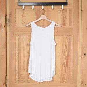 Old Navy High Neck Swing Tank Top White